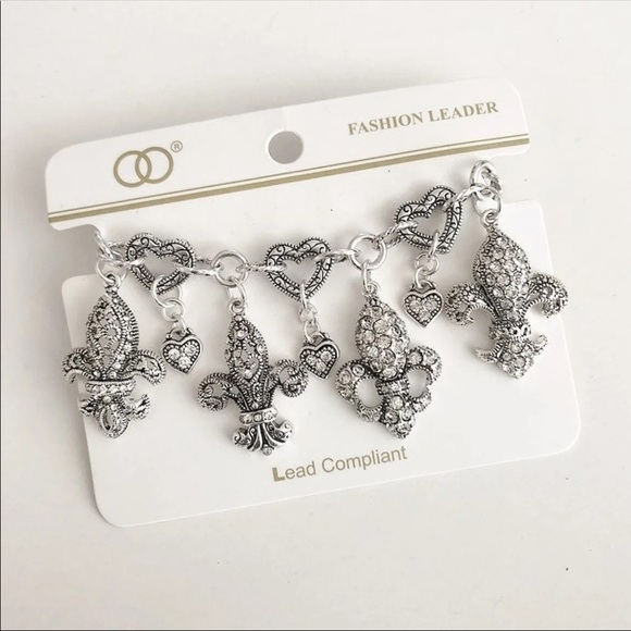 Jewelry - Fleur De Lis Silver Charm Bracelet